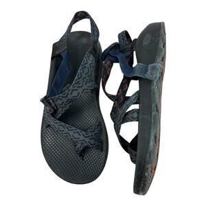 Chaco Z/Cloud Sport Sandals Navy Red Strap Outdoor Hiking Mens Size 11